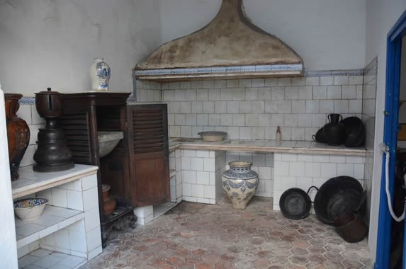 old kitchen with vintage objects and furniture