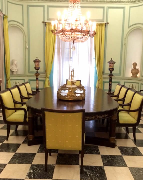 Dining room inside the museum