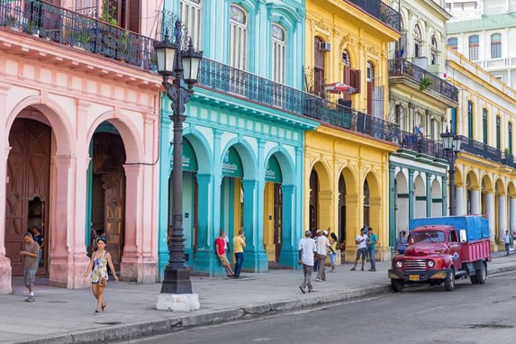 colorful colonial buildings
