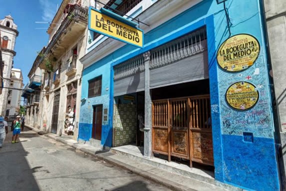 View of the restaurant entrance