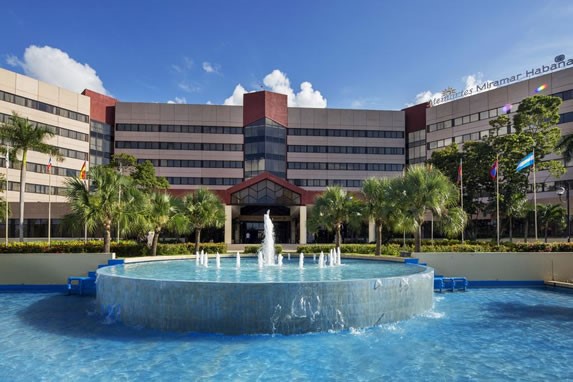 Fountain at the hotel entrance