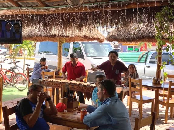 Outside of the restaurant