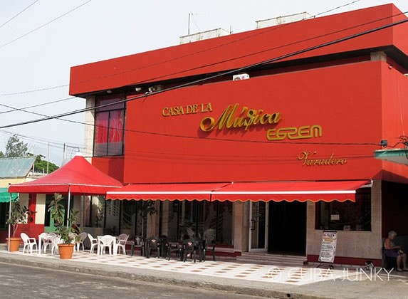 Facade of the house of music in Varadero