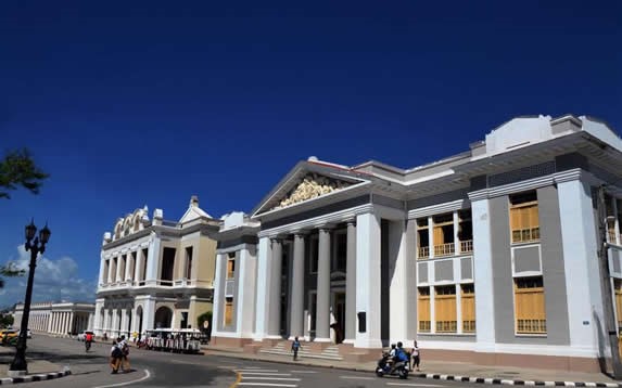 school facade with architectural details