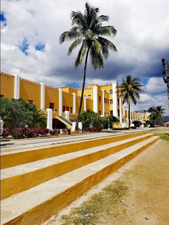 Yellow facade 