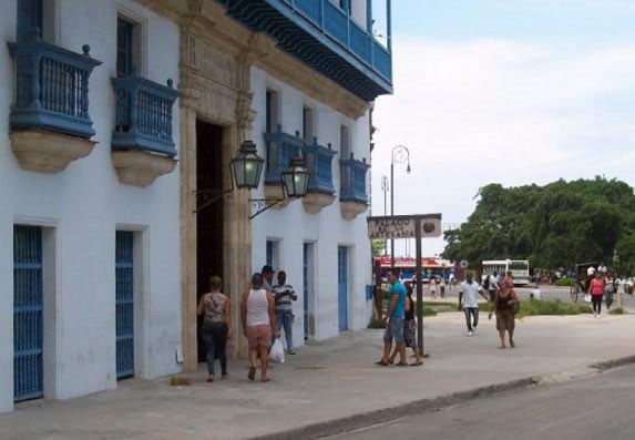 Facade of the Palace of Crafts in Old Havana