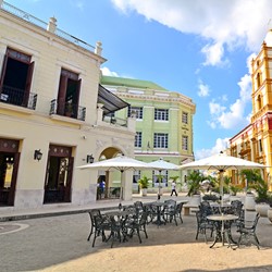 square surrounded by colonial buildings