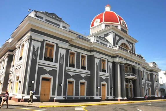 old building facade with red dome