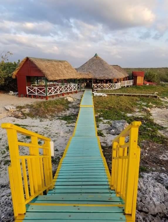 colorful wooden path and guano ranch