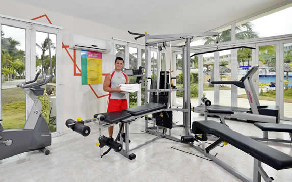 gym with clear windows and natural light