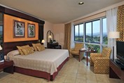 one bed bedroom with glass windows