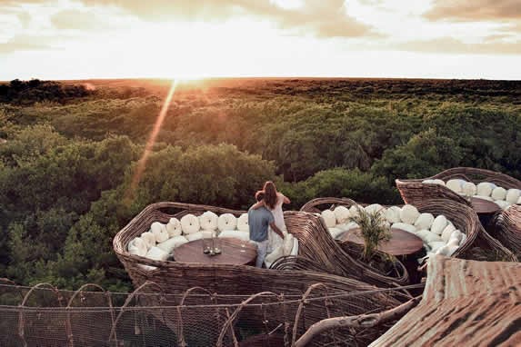 Views from the Azulik hotel, Tulum