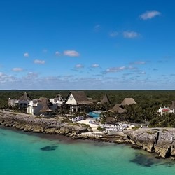 View of the coast from the Kore Tulum hotel