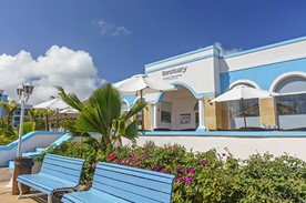 View of the hotel entrance