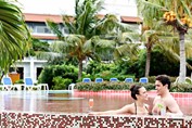 View of the hotel pool