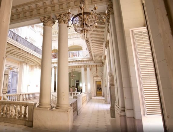 Interior corridors of the museum