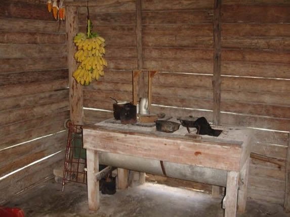 wooden interior with rustic items