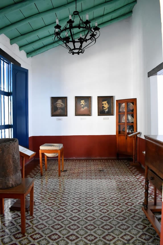 interior with exhibition of antique objects