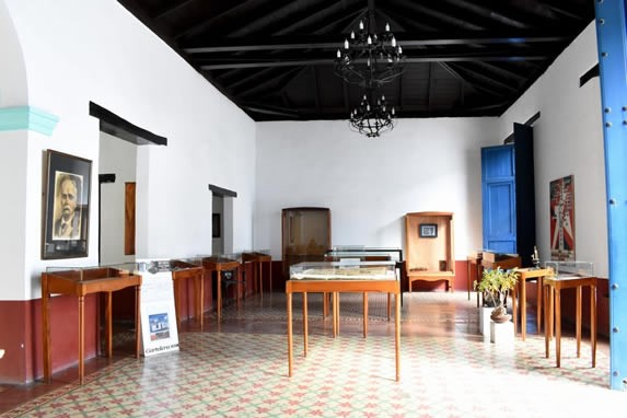 interior with exhibition of antique objects