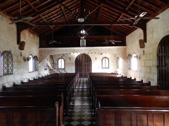 View of the interior of the church