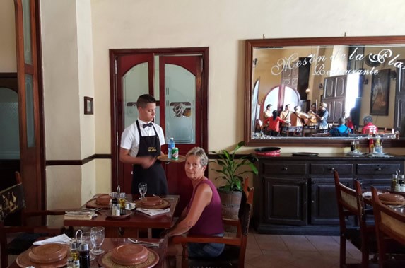 Interior of the restaurant Meson de la Plaza