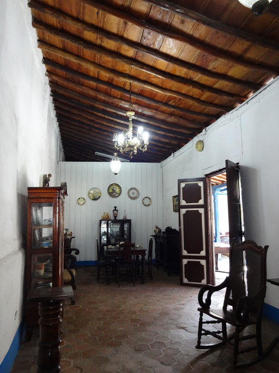 antique wooden furniture in room