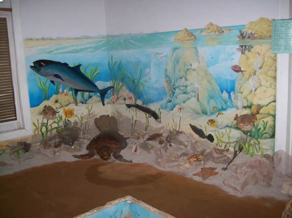 Painting inside the museum