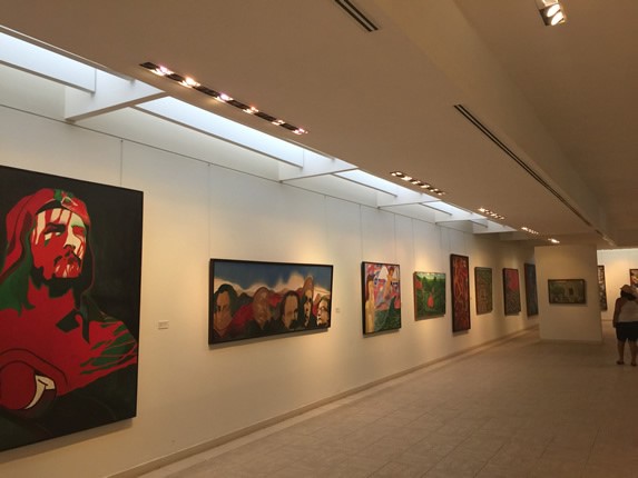 Paintings inside the museum