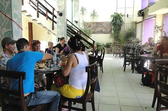 Interior of the Bigornia restaurant