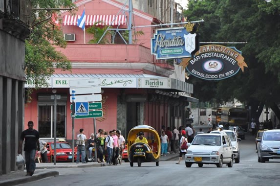 Restaurante El Floridita en la calle Obispo