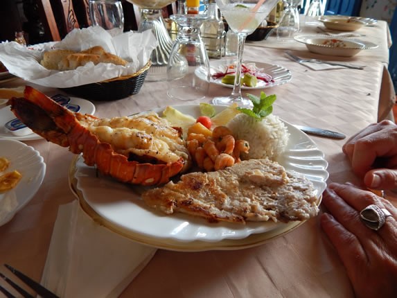 table served with restaurant dishes