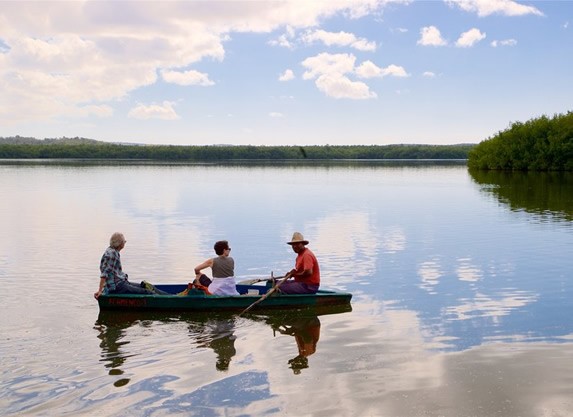 Canoe ride through the lagoon