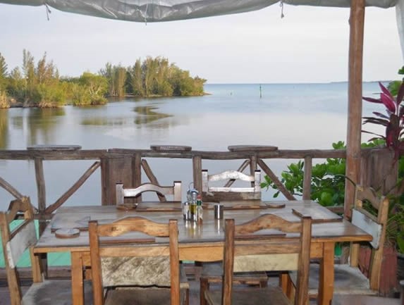 Restaurant overlooking the bay