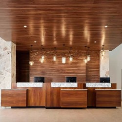 hotel reception and lobby