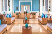 View of the interior of the Angsana hotel lobby