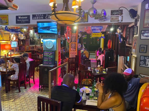 View of the interior of the restaurant