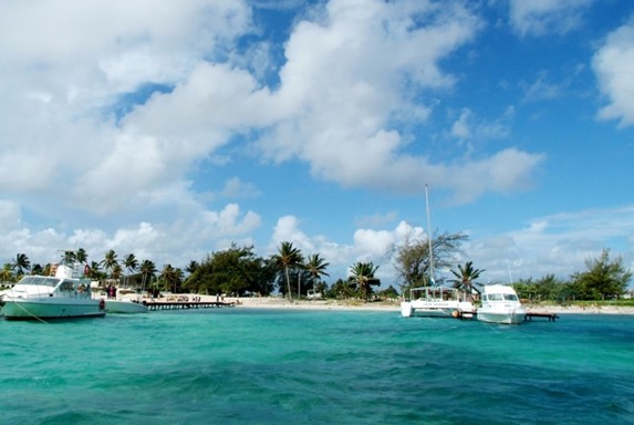 small boats on the pier