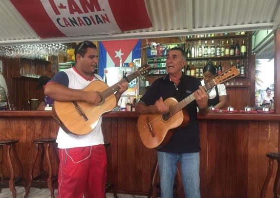 Musicians in the restaurant