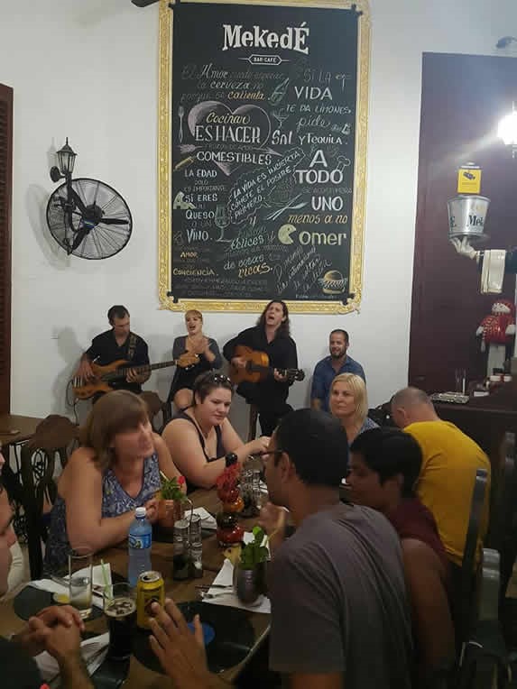 Live music in the restaurant