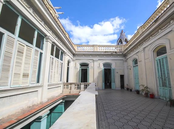 Outdoor patio at the museum