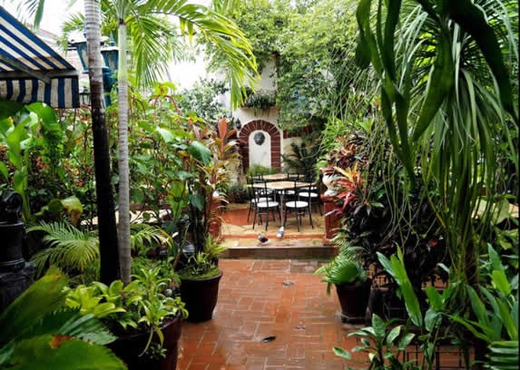 Patio of the restaurant- hostel