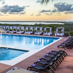View of the hotel pool