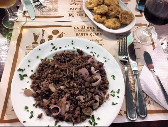 Food served in the restaurant