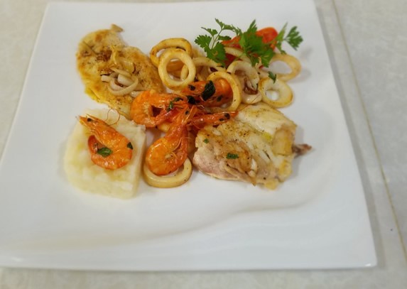 Food served in the restaurant