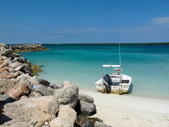 fishing boat on the seashore