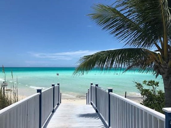 wooden bridge way to the beach