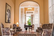 lobby with antique furniture and decorative paints