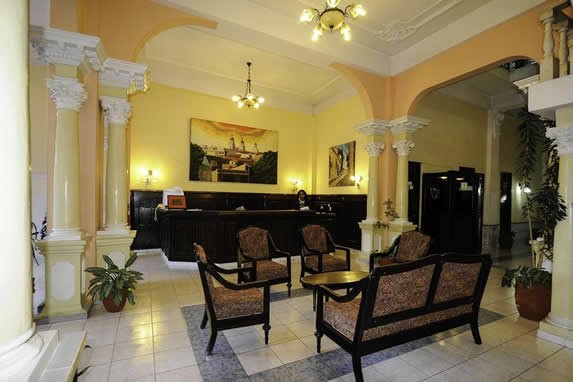 reception desk in living room