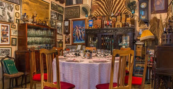 Reserved lounge of the San Cristobal restaurant