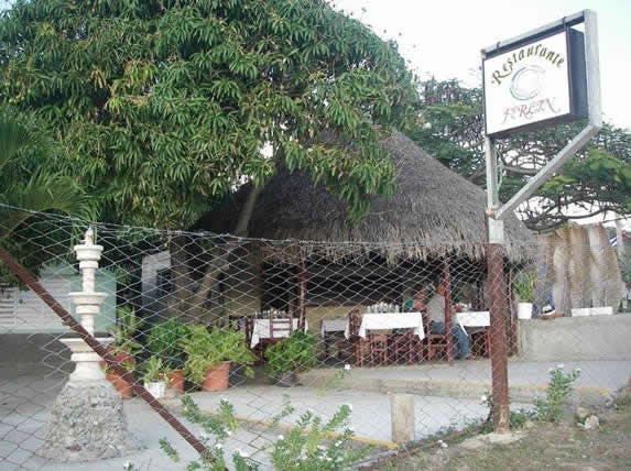 Entrance of the Ferlin restaurant in Granma